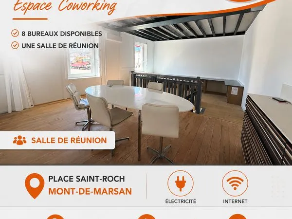 Bureaux en coworking à louer - centre de mont-de-marsan