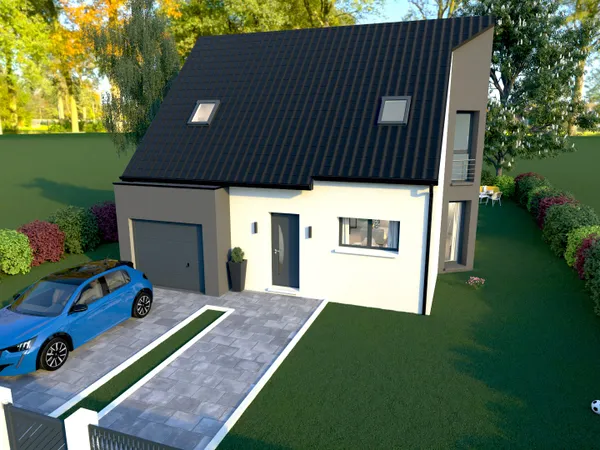 Terrain + maison 88 m²