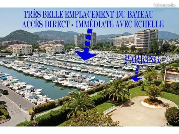 Cannes marina Mandelieu Location Place de port Anneau 8m80 X 3m