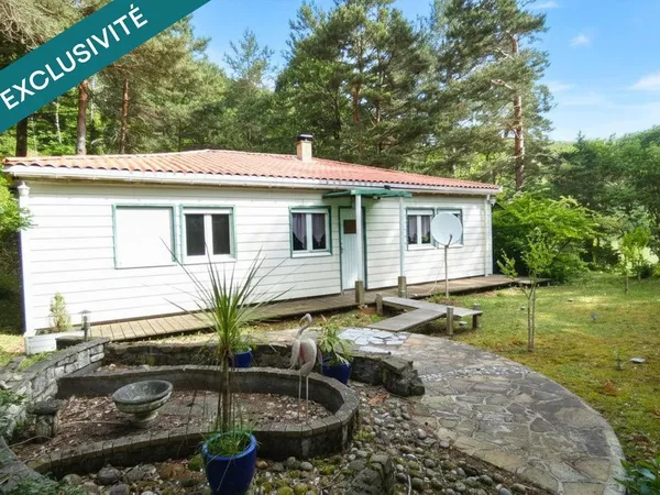 Maison ossature bois de 100m² 3 chambres sur terrain arboré de 8062m²