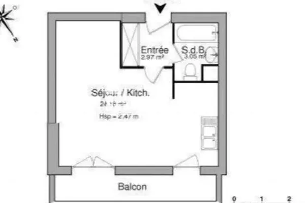 Appartement 1 pièce 30 m²