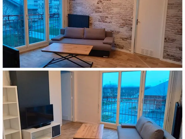 Appartement traversant lumineux T4 meublé