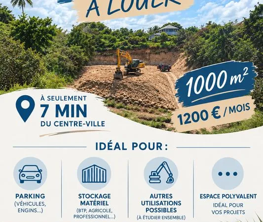 TERRAIN A LOUER 1000m²