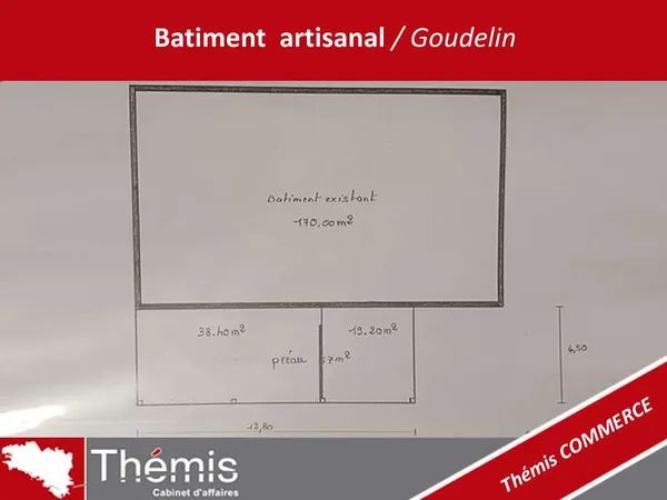 Batiment artisanal à vendre sur Lanvollon Goudelin