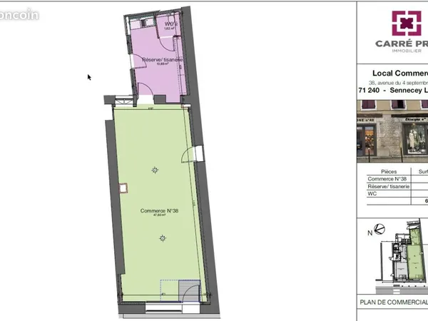 Local commercial 60 m²