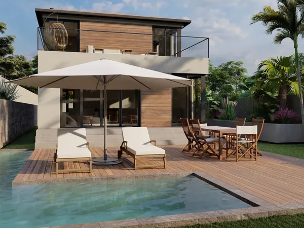 Villa d'architecte NEUVE avec piscine sur le mont Saint Clair à Sète vue MER/ETANG