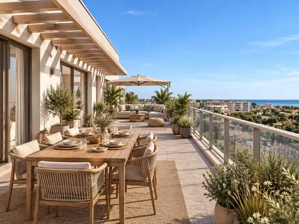 ANTIBES :DERNIER ETAGE VUE MER DE 91M² AVEC 30M² DE TERRASSE