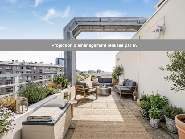 Appartement avec terrasse panoramique de 57m2 au dernier étage