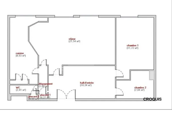 Nice, 3 pièces de 65 m2, opportunité
