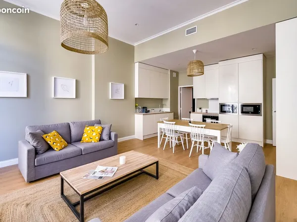 Chambre meublée - Grand appartement en colocation de 145 m² tout inclus rénové, rue Paradis, proximi
