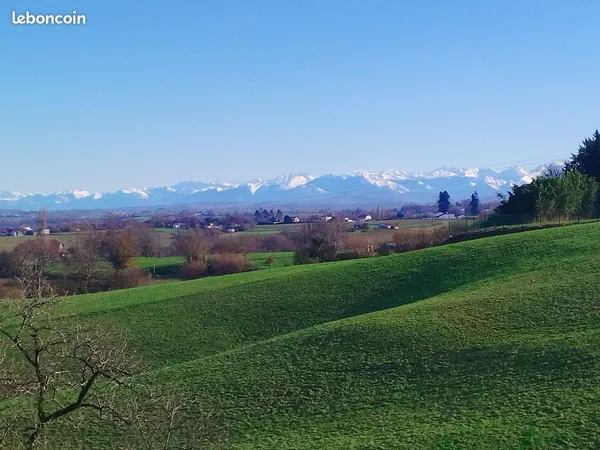 Rare terrain à bâtir 1590 m2 vue Pyrénées