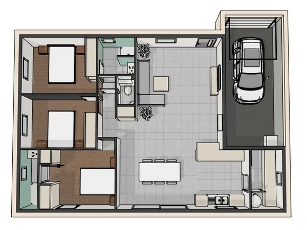 Terrain + maison 96 m²