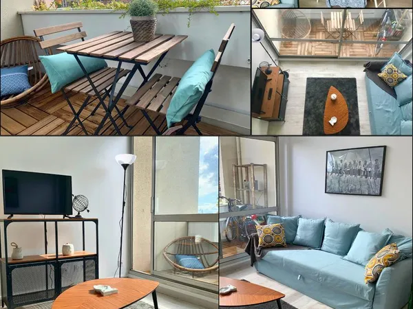 Loft en duplex avec balcon, grande baie vitrée et sans vis-à-vis -🗝️Clés en main - Bordeaux Victoire