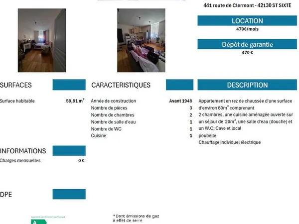 T3 à louer