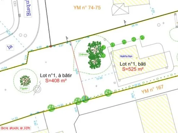 Terrain 408 m²