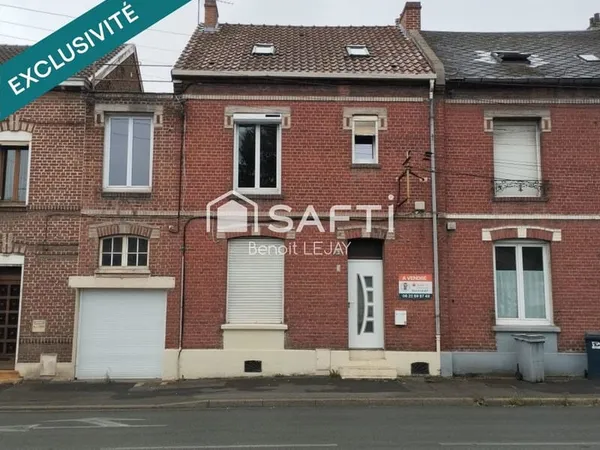 Maison de ville 3ch,jardin et garage 2v