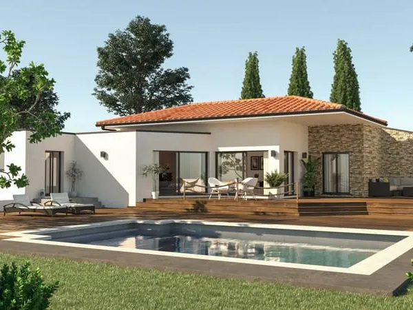Villa plain pied neuve à Bages