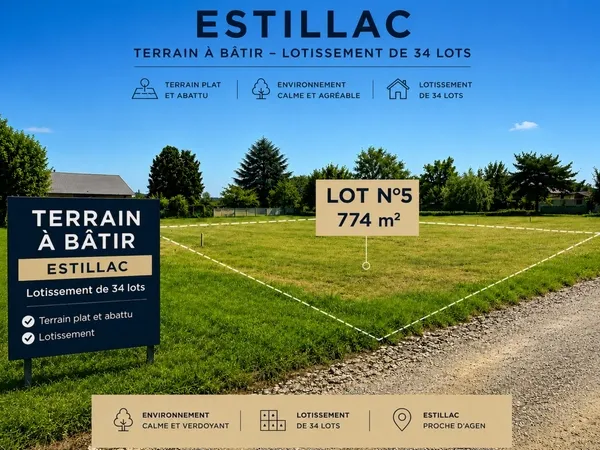 Terrain 774 m²