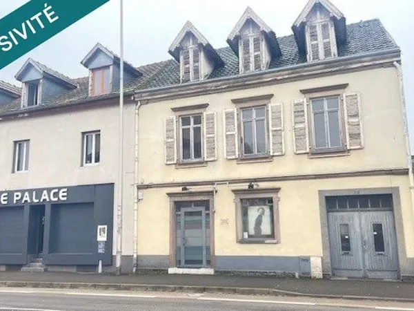 Maison 78m² + Commerce 57m² + Terrain 307m² + Combles aménageables 50m² + 2 Parking garage