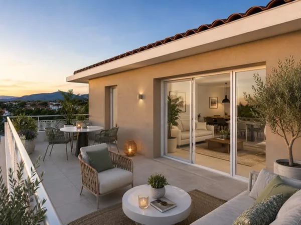 MAGNIFIQUE 4 PIECES LUMINEUX EN ETAGE ELEVE AVEC TERRASSE DE 24M² - VUE DEGAGEE - PROCHE CAMPUS - T