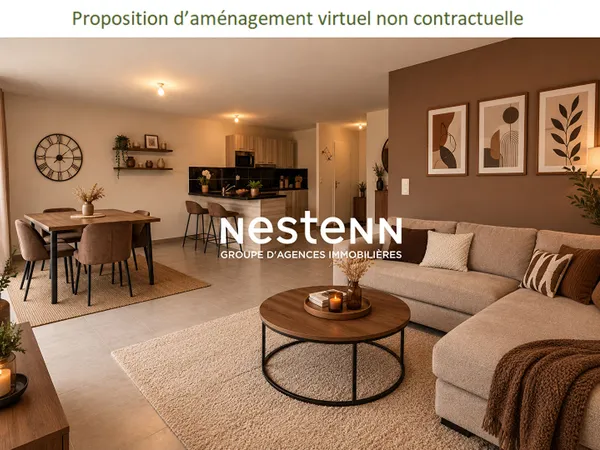 Maison T4 de 80m² avec jardin, garage et parking