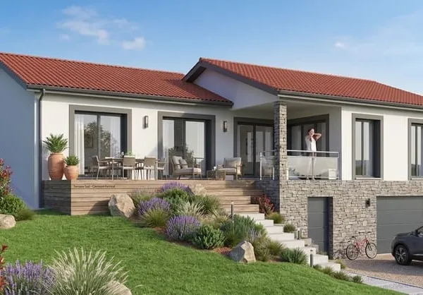 Maison 110 m²habitables + 50 m² garage sur terrain 1069 m² à CHANONAT (63)