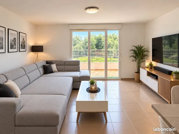 T2 de 53 m² avec terrasse de 15,65 m² et grand garage fermé - Marseille 9e, quartier La Jarre