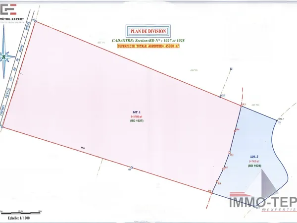 Terrain en individuel 45000 m²