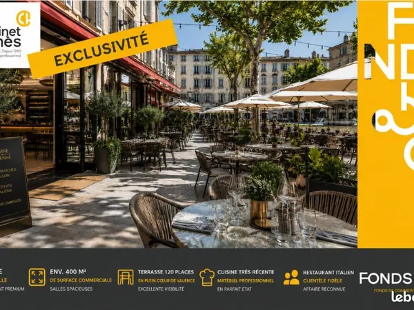 Fonds de commerce pizzeria, restaurant 544 m²