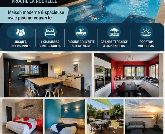Villa d'exception avec piscine couverte - Bord de mer à Aytré, proche La Rochelle