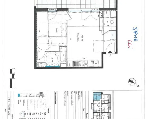 Appartement 2 pièces 44 m²
