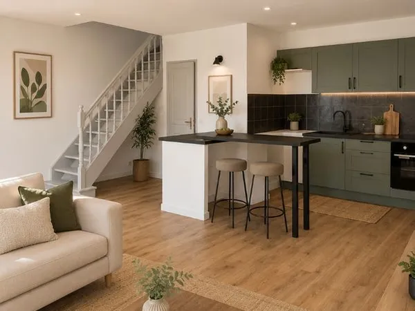 Appartement d'une surface au sol totale de 69,76 m² calme, lumineux, vue sur jardin, dernier étage
