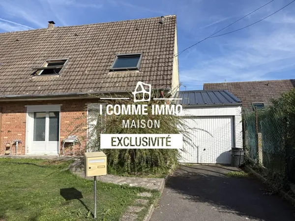 Maison, 3chambres, jardin, garage.