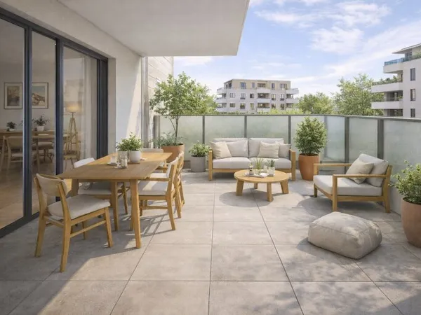 SUCCES COMMERCIAL  TVA 5.5 %  3 pièces 65m² avec Terrasse et Parking.