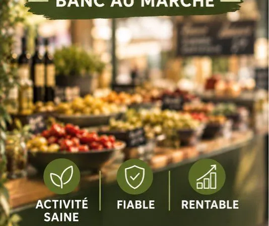 Banc dans marché couvert