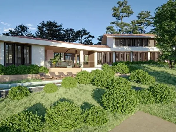 Projet de construction d'une villa sur Hossegor vue lac
