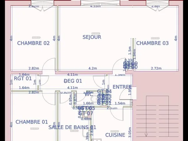 Appartement 4 pièces 77 m²