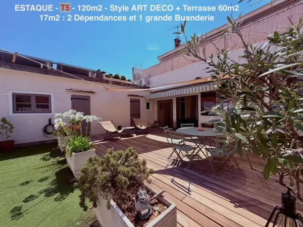 T6 3 chambres - Terrasse - dépendances. L'ESTAQUE 397 440 euro