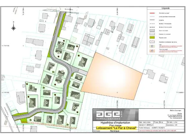 Terrain en lotissement 315 m²