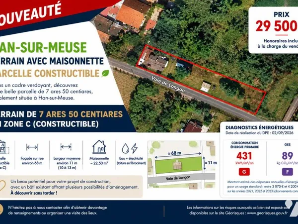 Terrain 700 m²