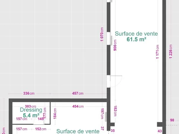 Local commercial 100 m² Yvetot