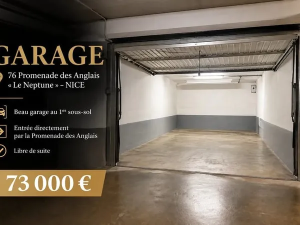 NICE - PROMENADE DES ANGLAIS | GARAGE À VENDRE - 73 000 €