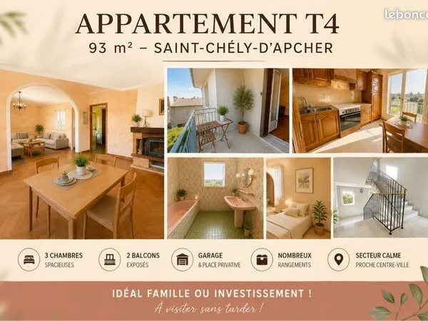 Appartement, garage et places de parking