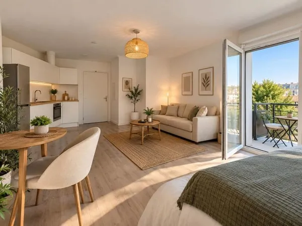 À DÉCOUVRIR  CHARMANT STUDIO AVEC BALCON À AUBERVILLIERS  PROCHE MAIRIE