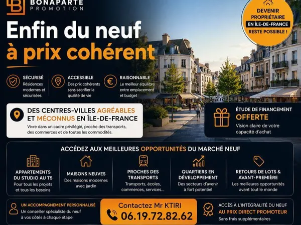 Appartement - 1 pièce - Enfin du neuf à prix cohérent