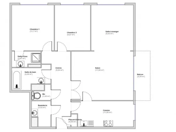 Vente Appartement 4 pièces