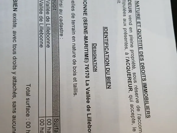 2 parcelle de bois
