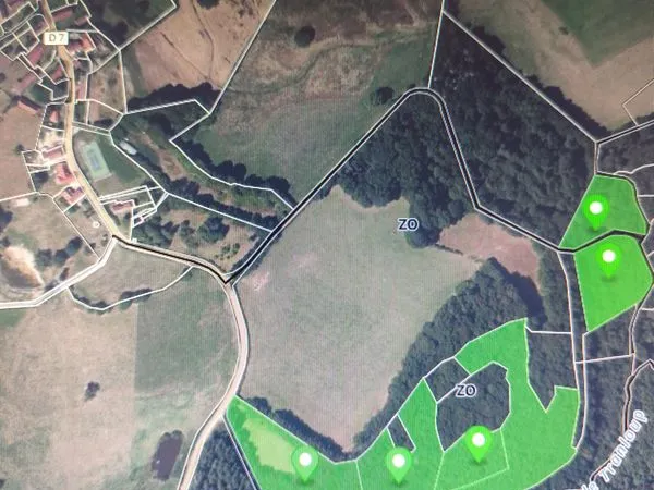 Foret, champ et ruisseau Ars