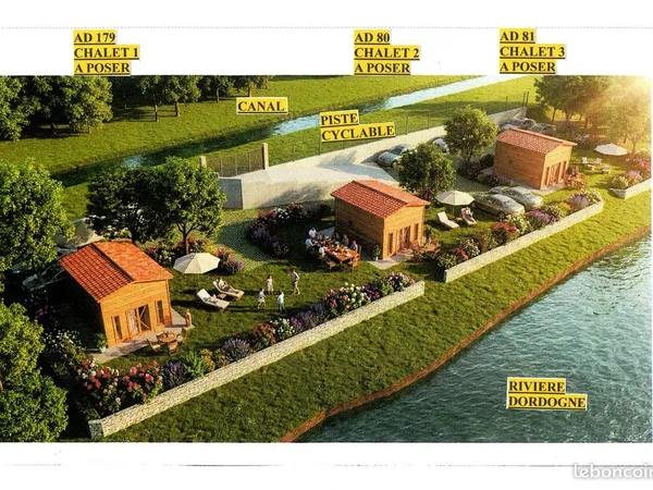 6 logements bord riviere dordogne et canal-placement financier