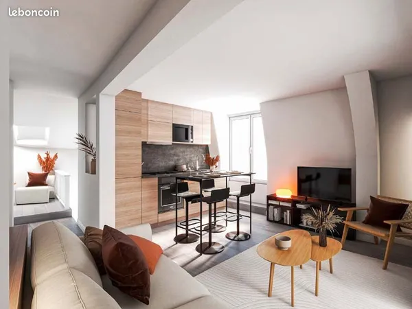 ✅ F2 meublé (47 m²) - Centre-ville et 3 mn gare